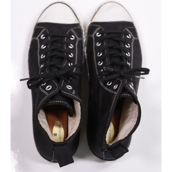 Karl Lagerfeld Mens Black White High Top Sneakers Eu 44 - US 11 - Picture 5 of 10